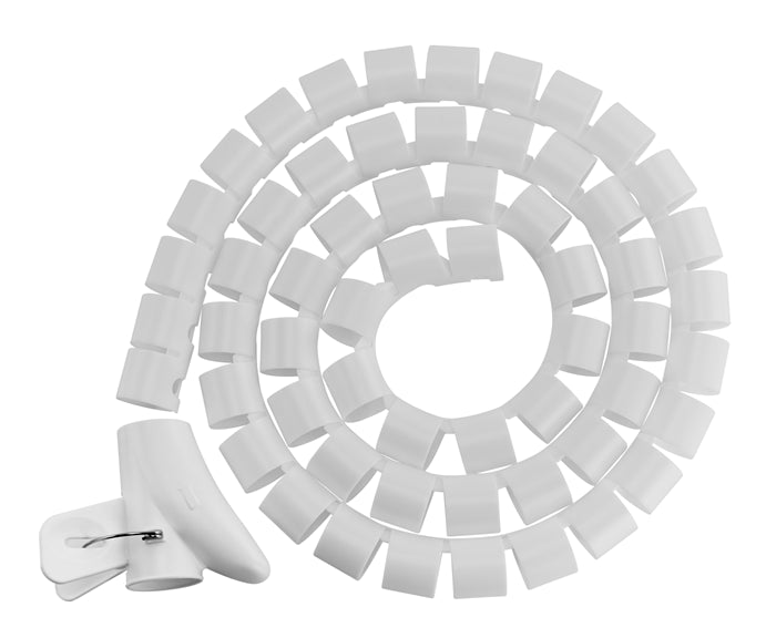 Brateck 30mm/1.2' Diameter Coiled Tube Cable Sleeve   Material Polyethylene(PE) Dimensions 1000x30mm - White Brateck 30mm/1.2' Diameter Coiled Tube Cable Sleeve   Material Polyethylene(PE) Dimensions 1000x30mm - White